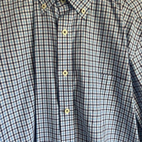 Casa Moda Easy Care Mens Long Sleeve Button Up Shirt Size Small Black 'n Blue - Picture 3 of 6